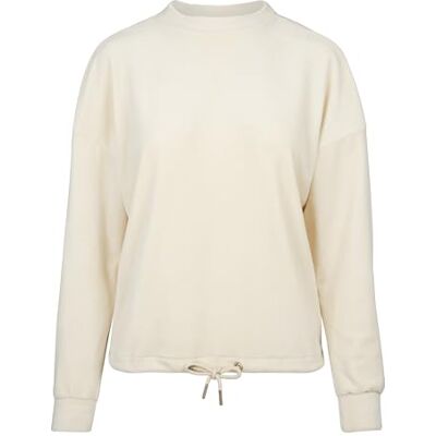 TB1730-208 Urban Classics Damski sweter damski Oversized Velvet Crew, beżowy (piasek 208), XS duże rozmiary TB1730-208 Urban Classics Damski sweter damski Oversized Velvet Crew, beżowy (piasek 208), XS duże rozmiary