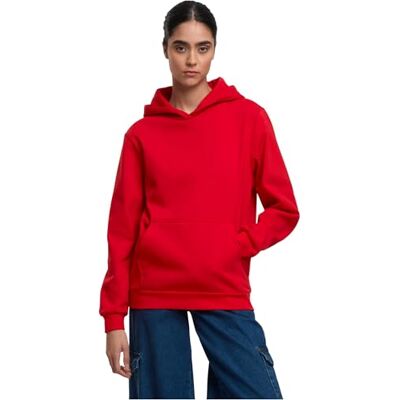 TB7431 Urban Classics Damska bluza z kapturem Ladies Loose Light Brushed Fleece Hoody, rozmiary XS XL, czerwony, S TB7431 Urban Classics Damska bluza z kapturem Ladies Loose Light Brushed Fleece Hoody, rozmiary XS XL, czerwony, S
