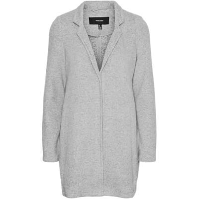 10231027 VERO MODA VMBRUSHEDKATRINE 3/4 GA, kurtka, jasnoszary melanż/szczegóły: melanż, S 10231027 VERO MODA VMBRUSHEDKATRINE 3/4 GA, kurtka, jasnoszary melanż/szczegóły: melanż, S