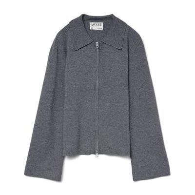 10297844 VERO MODA VMHANNA damska kurtka z dzianiny, ciemnoszary melanż, L 10297844 VERO MODA VMHANNA damska kurtka z dzianiny, ciemnoszary melanż, L