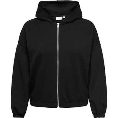 15365085-4918314 ONLY Carmakoma Damska bluza z kapturem Carscarlett Ls Elastic Zip Hood SWT Noos, czarna, L, Czarny, L 15365085-4918314 ONLY Carmakoma Damska bluza z kapturem Carscarlett Ls Elastic Zip Hood SWT Noos, czarna, L, Czarny, L