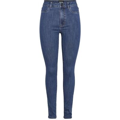 17151020-4544531 PIECES Damskie dżinsy skinny-fit, niebieski (medium blue denim), (M) W / 32L 17151020-4544531 PIECES Damskie dżinsy skinny-fit, niebieski (medium blue denim), (M) W / 32L