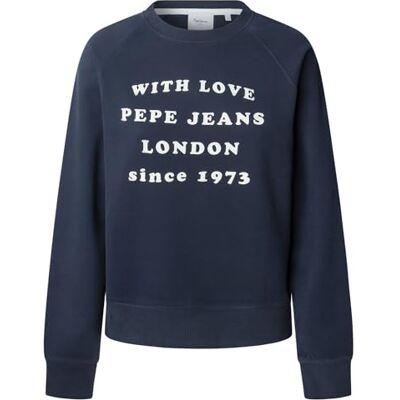 PL5800011 Pepe Jeans Bluza damska BEL, niebieska (DULWICH BLUE), L, Niebieski (Dulwich Blue), L PL5800011 Pepe Jeans Bluza damska BEL, niebieska (DULWICH BLUE), L, Niebieski (Dulwich Blue), L