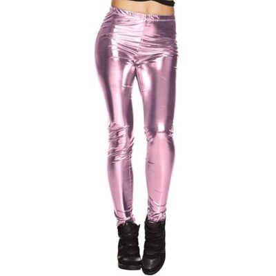 Boland Metaliczne legginsy na karnawał, festiwal, imprezę tematyczną lub na co dzień, błyszczące elastyczne spodnie do kostiumów, lata 80. Boland Metaliczne legginsy na karnawał, festiwal, imprezę tematyczną lub na co dzień, błyszczące elastyczne spodnie do kostiumów, lata 80.