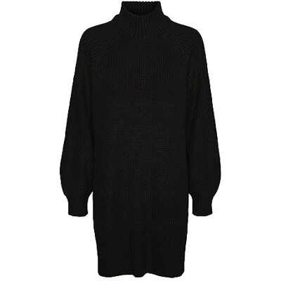 27017055 Noisy May Damska Nmtimmy L/S dzianinowa sukienka Noos sweter, Czarny/, S 27017055 Noisy May Damska Nmtimmy L/S dzianinowa sukienka Noos sweter, Czarny/, S