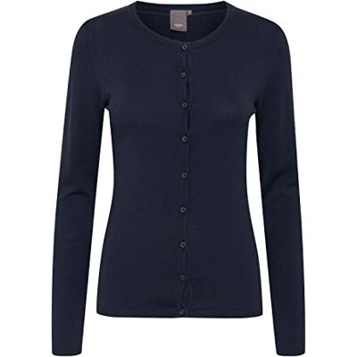 ICH0394004000006 ICHI IHMAFA Round CA damski kardigan z delikatnej dzianiny, kardigan z delikatnej dzianiny z listwą guzikową Slim-Fit, Total Eclipse (14044), XXL ICH0394004000006 ICHI IHMAFA Round CA damski kardigan z delikatnej dzianiny, kardigan z delikatnej dzianiny z listwą guzikową Slim-Fit, Total Eclipse (14044), XXL