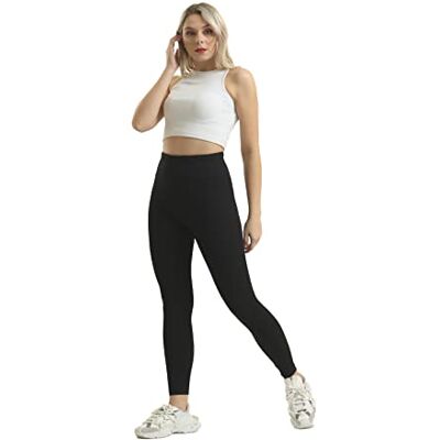 DEFLYTYT100002 Bonateks Damskie legginsy , czarne, M, Czarny, M-Szczup?y DEFLYTYT100002 Bonateks Damskie legginsy , czarne, M, Czarny, M-Szczup?y