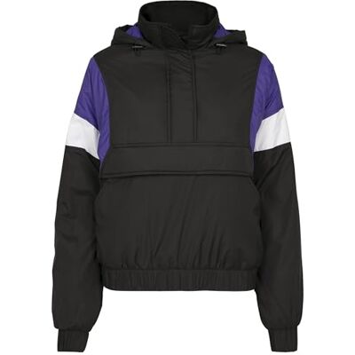 TB2445-01552 Urban Classics Kurtka damska, wielokolorowy (Black/Ultraviolet/White 01552), XS TB2445-01552 Urban Classics Kurtka damska, wielokolorowy (Black/Ultraviolet/White 01552), XS