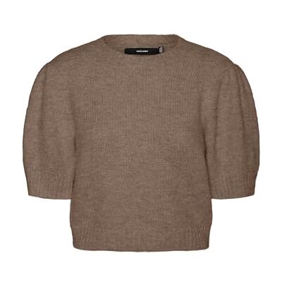 10320494-4866461 VERO MODA Vmnovah SS O-Neck Puff sweter Ga Noos, Fossil, XS 10320494-4866461 VERO MODA Vmnovah SS O-Neck Puff sweter Ga Noos, Fossil, XS