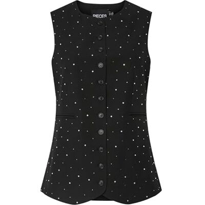 17160545-4855030 PIECES Pcmichelle stras do talii, czarny, L 17160545-4855030 PIECES Pcmichelle stras do talii, czarny, L