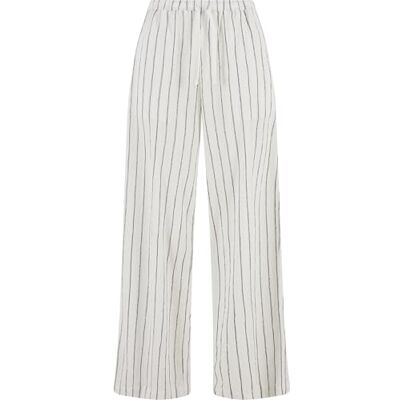 TB7472-04577 Urban Classics Damskie spodnie damskie Structured Striped Striped Fit Pants, szerokie spodnie damskie z elastycznym ściągaczem i ściągaczem, rozmiary XS 5XL, Offwhite/Black, S TB7472-04577 Urban Classics Damskie spodnie damskie Structured Striped Striped Fit Pants, szerokie spodnie damskie z elastycznym ściągaczem i ściągaczem, rozmiary XS 5XL, Offwhite/Black, S