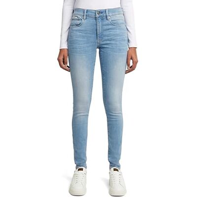 D05175-8968-8436 G-STAR RAW Damskie dżinsy 3301 z wysokim stanem, Niebieski (Lt Indigo Aged 8968-8436), 24W / 32L D05175-8968-8436 G-STAR RAW Damskie dżinsy 3301 z wysokim stanem, Niebieski (Lt Indigo Aged 8968-8436), 24W / 32L