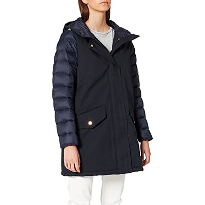 WW0WW24332-403 Tommy Hilfiger Damski płaszcz hybrydowy Cybil Nylon, Niebieski (Midnight 403), S WW0WW24332-403 Tommy Hilfiger Damski płaszcz hybrydowy Cybil Nylon, Niebieski (Midnight 403), S