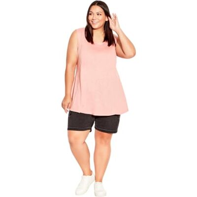 00214220 Avenue Damska kamizelka bez rękawów plus size Fit N Flare, Róża ślubna, 44-Plus 00214220 Avenue Damska kamizelka bez rękawów plus size Fit N Flare, Róża ślubna, 44-Plus