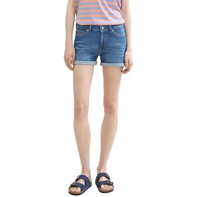 1042804 TOM TAILOR Denim Damskie szorty z bermudami, 10118 Used Light Stone Blue Denim, L 1042804 TOM TAILOR Denim Damskie szorty z bermudami, 10118 Used Light Stone Blue Denim, L