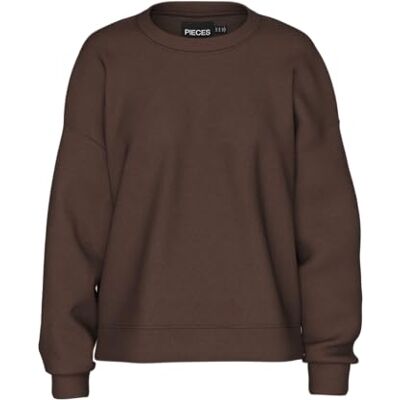 17156302-4802394 PIECES Pcchilli Ls Loose Sweat Noos Bc, Hot Fudge, XS 17156302-4802394 PIECES Pcchilli Ls Loose Sweat Noos Bc, Hot Fudge, XS