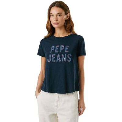 PL5000045 Pepe Jeans Damska koszulka BADI, niebieska (Dulwich Blue), L, Niebieski (Dulwich Blue), L PL5000045 Pepe Jeans Damska koszulka BADI, niebieska (Dulwich Blue), L, Niebieski (Dulwich Blue), L