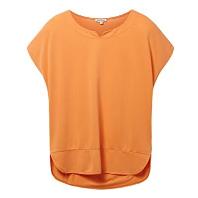 1035892 TOM TAILOR Damski T-shirt , 29751 Bright Mango Orange, 3XL 1035892 TOM TAILOR Damski T-shirt , 29751 Bright Mango Orange, 3XL