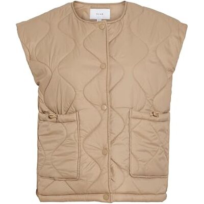 14103401-4660173 Vila Visibiria S/L Pocket Waistcoat damski, savannah tan, 38 14103401-4660173 Vila Visibiria S/L Pocket Waistcoat damski, savannah tan, 38