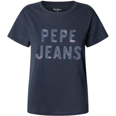 PL5000045 Pepe Jeans Damska koszulka BADI, niebieska (Dulwich Blue), S, Niebieski (Dulwich Blue), S PL5000045 Pepe Jeans Damska koszulka BADI, niebieska (Dulwich Blue), S, Niebieski (Dulwich Blue), S