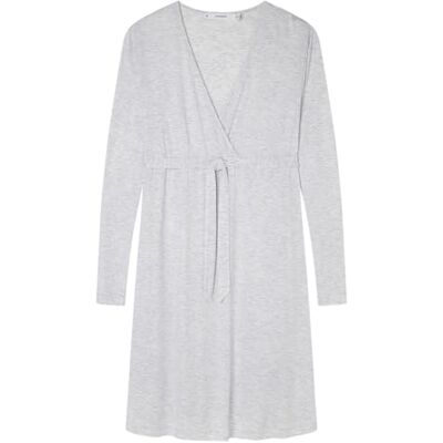 3638398 Women'secret Damska krótka szara koszula nocna z wiskozy dla kobiet w ciąży, Srebrny, L 3638398 Women'secret Damska krótka szara koszula nocna z wiskozy dla kobiet w ciąży, Srebrny, L
