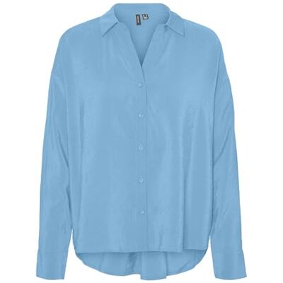 10289349 VMQUEENY LS Oversize Shirt WVN GA NOOS, Bonnie Blue, M 10289349 VMQUEENY LS Oversize Shirt WVN GA NOOS, Bonnie Blue, M