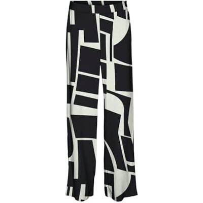 10297357 VERO MODA Vmeasy Joy Hw Wide Pants WVN Ga, czarny, S 10297357 VERO MODA Vmeasy Joy Hw Wide Pants WVN Ga, czarny, S