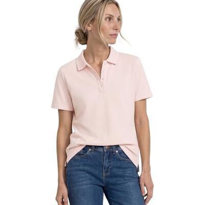 A325076 Street One Koszulka polo z krótkim rękawem o strukturze prążkowanej minimalnej róży 42 A325076 Street One Koszulka polo z krótkim rękawem o strukturze prążkowanej minimalnej róży 42