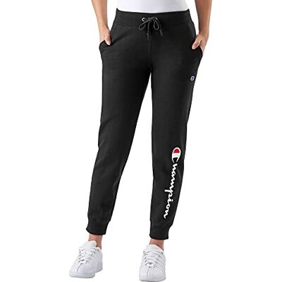 GF478Y07459-001 Champion Damskie joggery, Powerblend, polarowe joggery, wygodne spodnie dla kobiet, wewnętrzna długość nogawki 73,5 cm (dostępne w dużych rozmiarach), L GF478Y07459-001 Champion Damskie joggery, Powerblend, polarowe joggery, wygodne spodnie dla kobiet, wewnętrzna długość nogawki 73,5 cm (dostępne w dużych rozmiarach), L