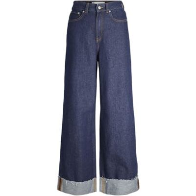 12236443 JACK&JONES Damskie dżinsy JXTOKYO Wide FOLD UP HW Jeans R6055 DNM, Dark Blue Denim, 27 W / 32 L, Dark Blue Denim, 27W / 32L 12236443 JACK&JONES Damskie dżinsy JXTOKYO Wide FOLD UP HW Jeans R6055 DNM, Dark Blue Denim, 27 W / 32 L, Dark Blue Denim, 27W / 32L