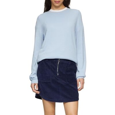 2150188 QS Sweter z dzianiny ze strukturą z mieszanki wiskozy, jasnoniebieski, S 2150188 QS Sweter z dzianiny ze strukturą z mieszanki wiskozy, jasnoniebieski, S