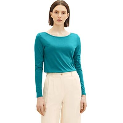 1038922 Podstawowa koszula damska z długimi rękawami TOM TAILOR, 21178-wiecznie zielony, XL 1038922 Podstawowa koszula damska z długimi rękawami TOM TAILOR, 21178-wiecznie zielony, XL