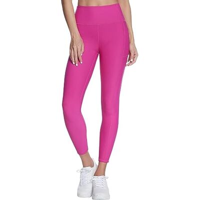 LG2-PNK Skechers GOFLEX Rib FL HW legginsy różowe, różowy, M LG2-PNK Skechers GOFLEX Rib FL HW legginsy różowe, różowy, M
