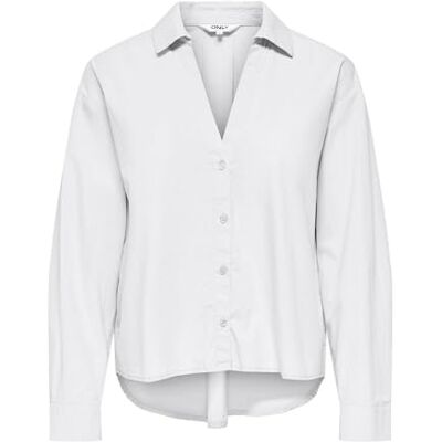 15354861-4892547 Onlpanama Ls Detail Shirt WVN, biały, L 15354861-4892547 Onlpanama Ls Detail Shirt WVN, biały, L