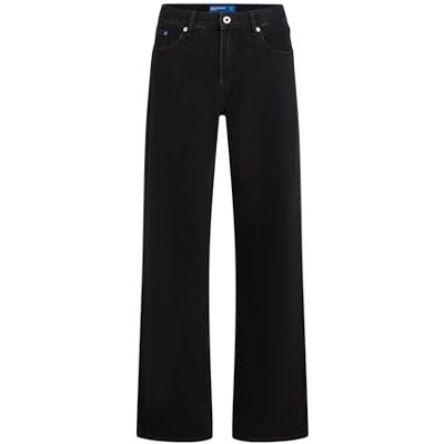 A4W10043 Karl Lagerfeld Jeans, Damskie, Średni Stan, Luźne Denim, Luźna Nogawka, Czarny, 2532 A4W10043 Karl Lagerfeld Jeans, Damskie, Średni Stan, Luźne Denim, Luźna Nogawka, Czarny, 2532