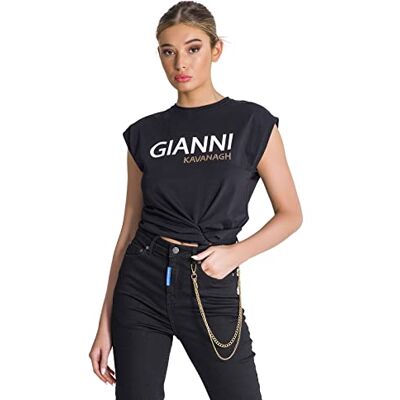 GKW002572 Gianni Kavanagh Damska kamizelka Black Gianni Top, czarny, M GKW002572 Gianni Kavanagh Damska kamizelka Black Gianni Top, czarny, M