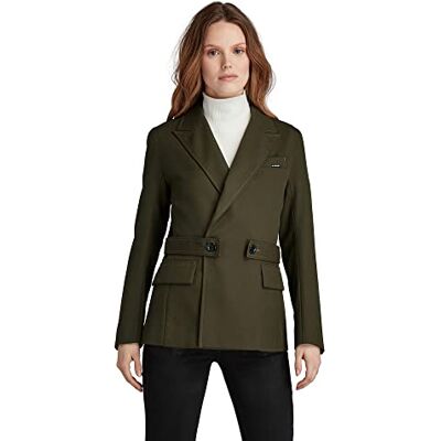 D20553-C897-C744 G-STAR RAW Damska marynarka Slim Double Breasted Blazers, Zielony (Dark Olive ), XS D20553-C897-C744 G-STAR RAW Damska marynarka Slim Double Breasted Blazers, Zielony (Dark Olive ), XS