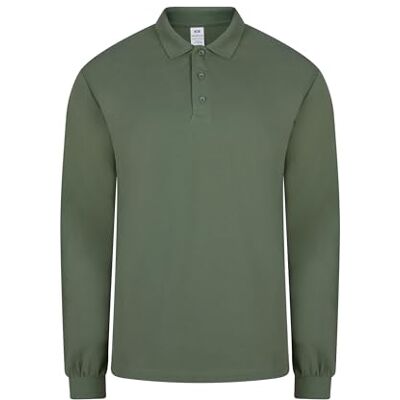 PL200WC_616_XL Mukua, Damska koszulka polo z długim rękawem, kolor zielony herbaty, rozmiar XL, Zielona, XL PL200WC_616_XL Mukua, Damska koszulka polo z długim rękawem, kolor zielony herbaty, rozmiar XL, Zielona, XL