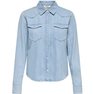 15364777-4978710 Onlcharlize Ls DNM Shirt AKM Noos, jasnoniebieski (light blue denim), S 15364777-4978710 Onlcharlize Ls DNM Shirt AKM Noos, jasnoniebieski (light blue denim), S