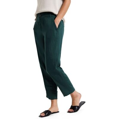 3714574 Street One Damskie lniane chinosy w stylu casualowym, Dark Garden Green, 46 3714574 Street One Damskie lniane chinosy w stylu casualowym, Dark Garden Green, 46