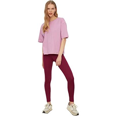 TWOAW20TA0087 Trendyol Rajstopy Dziergane Z Wysokim Stanem Leginsy Kobiety TWOAW20TA0087 Trendyol Rajstopy Dziergane Z Wysokim Stanem Leginsy Kobiety