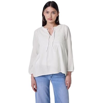 3411360 Street One Studio Muślinowa tunika z haftem, Off White, 40 3411360 Street One Studio Muślinowa tunika z haftem, Off White, 40