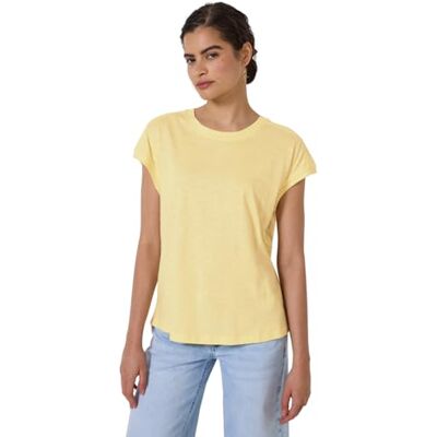 3226518 Street One Studio Damska koszulka z detalami na ramionach, Blend Yellow, 46 3226518 Street One Studio Damska koszulka z detalami na ramionach, Blend Yellow, 46
