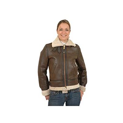 LCW1257-Dark Brown Schott NYC Kurtka damska, brązowy (Brown 80), S LCW1257-Dark Brown Schott NYC Kurtka damska, brązowy (Brown 80), S