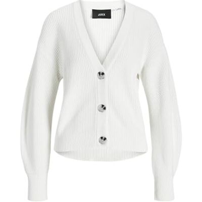 12255138 Jack & Jones Jxeliana Twist Cardigan Knit, Snow White, XS 12255138 Jack & Jones Jxeliana Twist Cardigan Knit, Snow White, XS