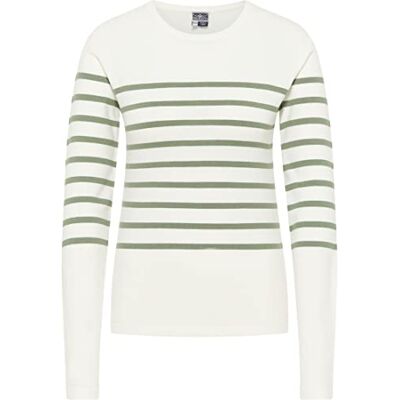 39526282-PU01 PUMICE Damski sweter z dzianiny, Wełna biała, oliwkowa, XL-XXL 39526282-PU01 PUMICE Damski sweter z dzianiny, Wełna biała, oliwkowa, XL-XXL