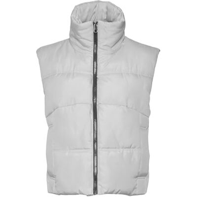 10293918 VERO MODA Vmklea damska kamizelka pikowana z krótką talią Noos, Silver Lining, XL 10293918 VERO MODA Vmklea damska kamizelka pikowana z krótką talią Noos, Silver Lining, XL