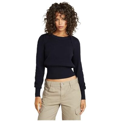 D23815 G-Star RAW Moto Slim Knitted bluza, Niebieski (Osaka Blue -b146-3873), XL D23815 G-Star RAW Moto Slim Knitted bluza, Niebieski (Osaka Blue -b146-3873), XL