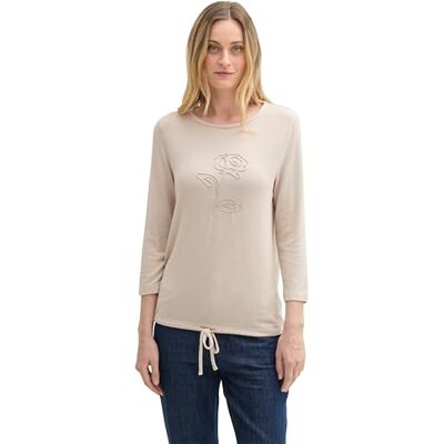 1044408 TOM TAILOR T-shirt damski, 25955 Dusty Beige Melange, M 1044408 TOM TAILOR T-shirt damski, 25955 Dusty Beige Melange, M