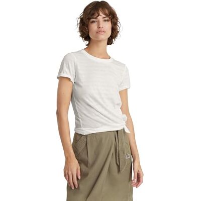 D24661 G-Star RAW Regular Knotted r T Wmn, Koszulki Damskie, Szary (Lt Chalk -d602-1284), XS D24661 G-Star RAW Regular Knotted r T Wmn, Koszulki Damskie, Szary (Lt Chalk -d602-1284), XS